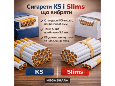 Сигарети KS і Slims що обрати