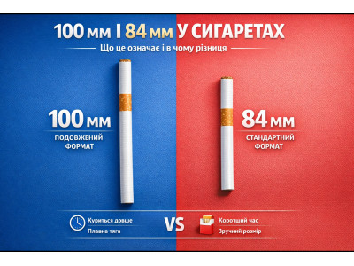 Що означає 100 мм і 84 мм у сигаретах